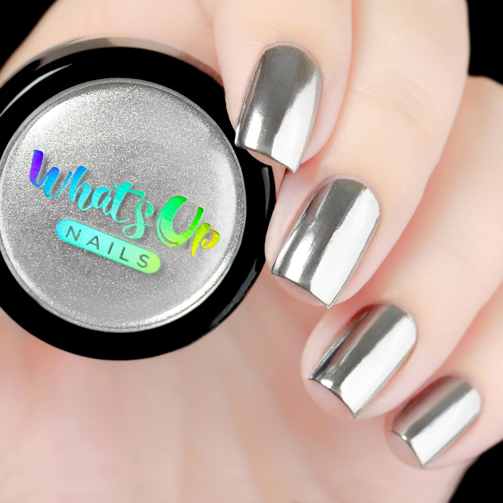 Chrome Powder by Whats Up Nails - chrome nails