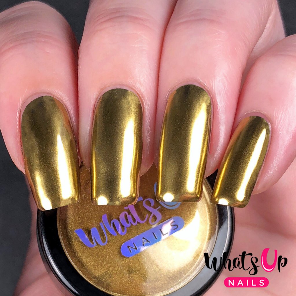 Whats Up Nails Gold Chrome Powder For Mirror Nails |  