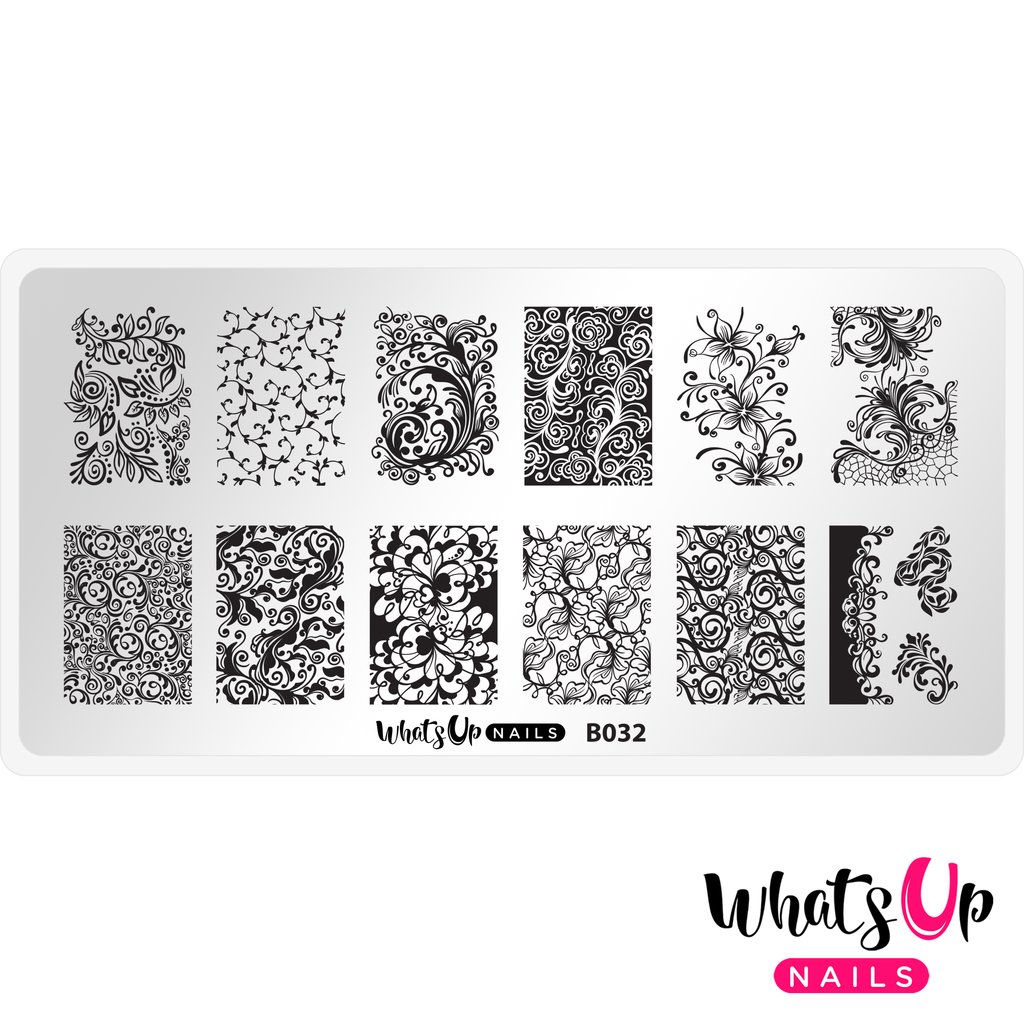 Floral Swirls Stamping Plate - by Whats Up Nails at NailX